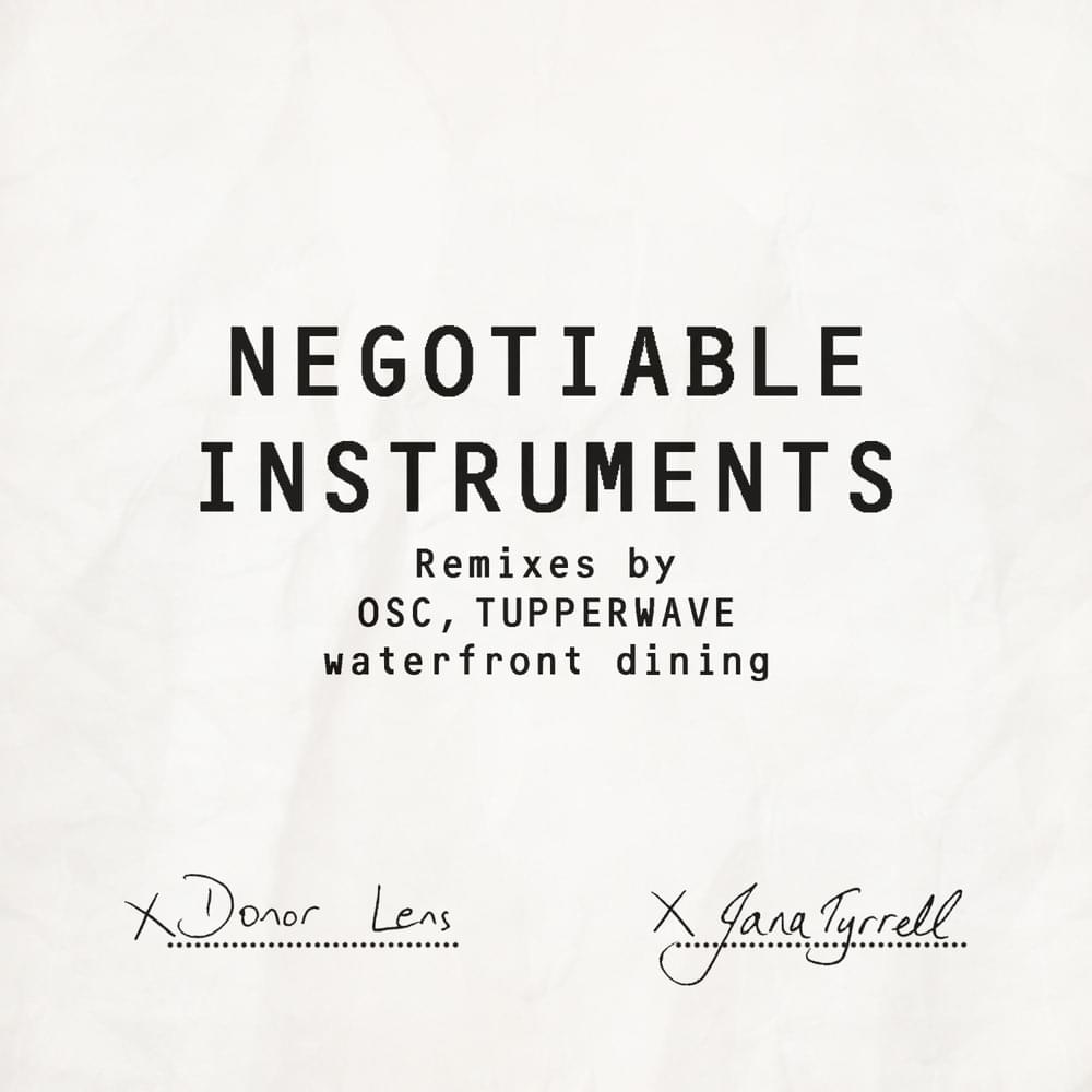 Negotiable Instruments by Donor Lens
