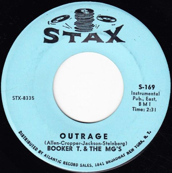 Album cover art for "Outrage" by Booker T. & The MG’s