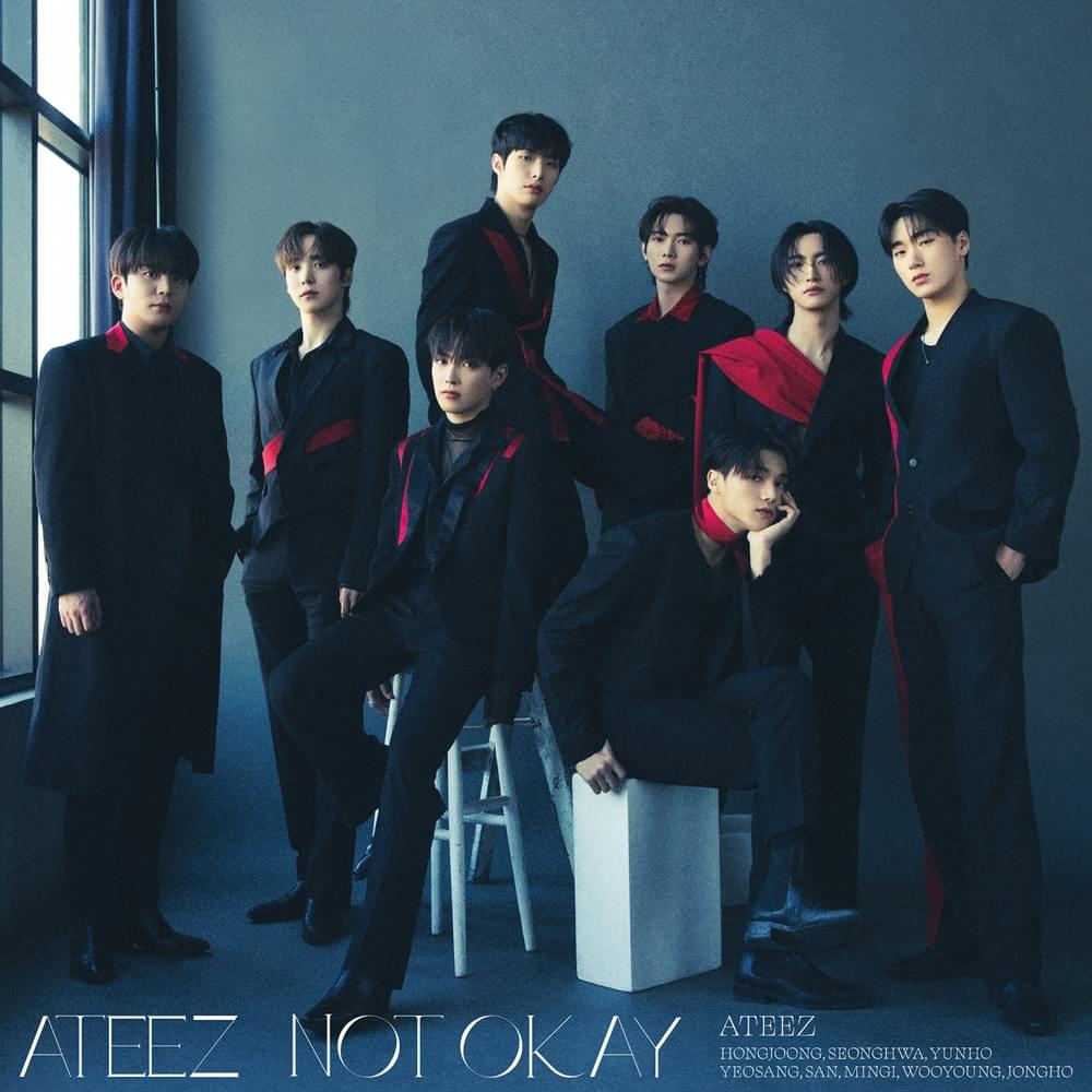Album cover art for "ATEEZ - NOT OKAY (Traduction française)" by Genius traductions françaises