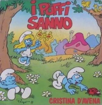 Album cover art for "I Puffi sanno" by Cristina D’Avena