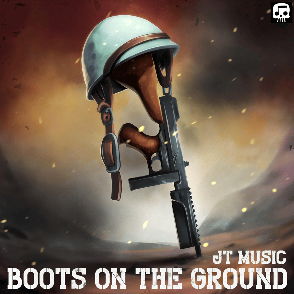 Album cover art for "Boots on the Ground" by JT Music