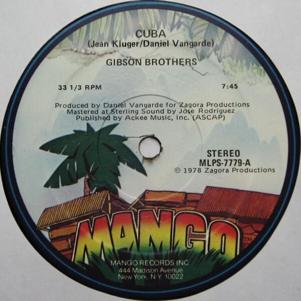 Album cover art for "Cuba" by The Gibson Brothers