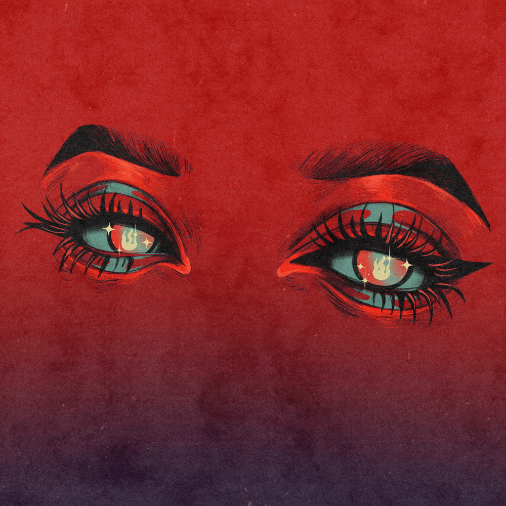 Album cover art for "COMO DIABLOS" by Becky G