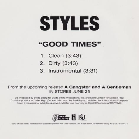 Cover image for Good Times [12" Single]