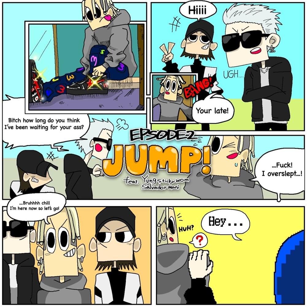 Album cover art for "JUMP!" by Only U & Salvador Mani & Yung sticky wom