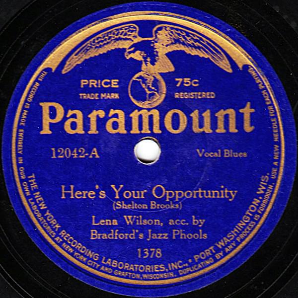 Here’s Your Opportunity by Lena Wilson