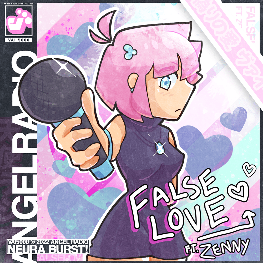 Album cover art for "falselove" by vai5000 & Zenny