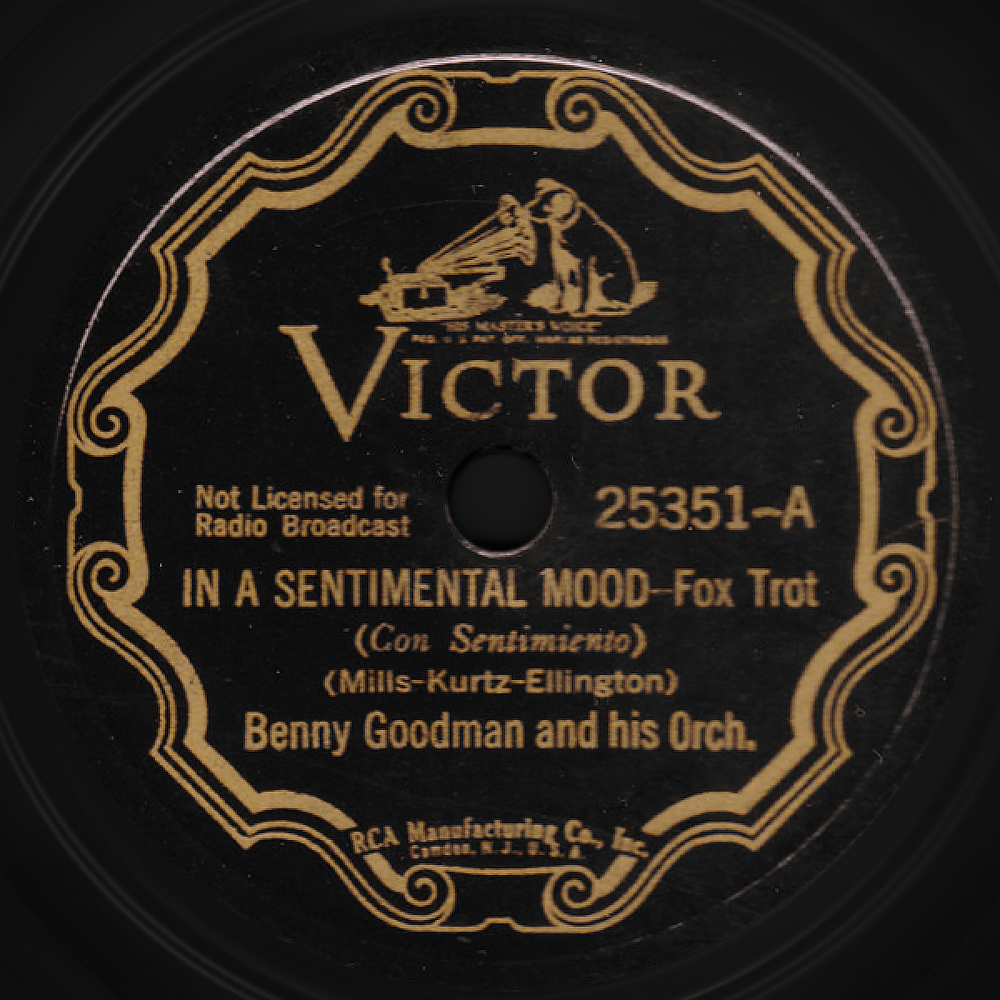 Cover image for  In a Sentimental Mood / These Foolish Things Remind Me of You 
