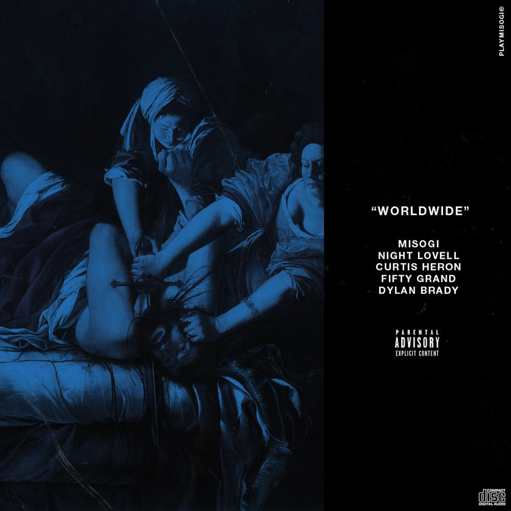 Album cover art for "Worldwide" by MISOGI & Curtis Heron & Fifty Grand & Dylan Brady & Night Lovell