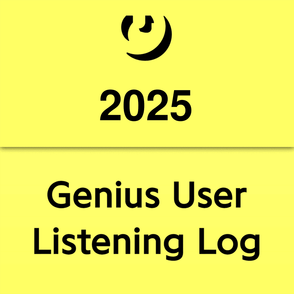 Album cover art for "TheReaderandWatcher’s 2025 Listening Log" by TheReaderandWatcher