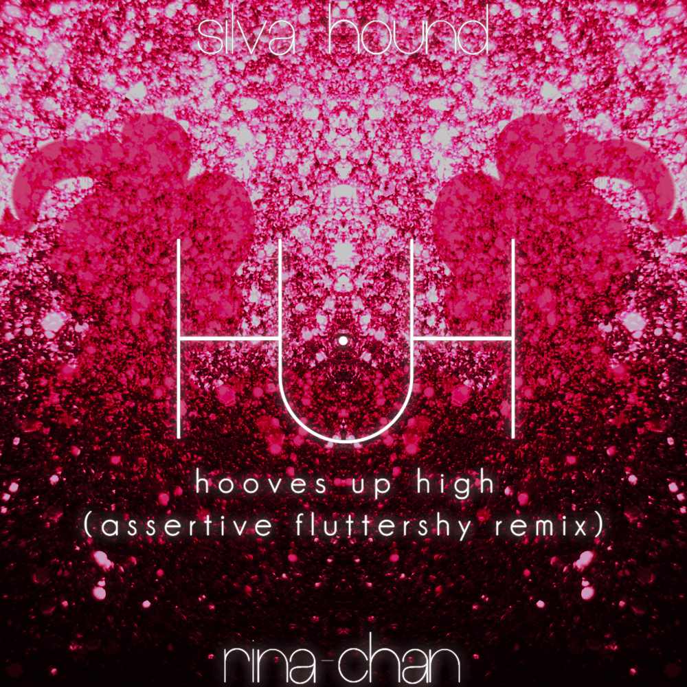 Album cover art for "Hooves Up High (Assertive Fluttershy Remix)" by Silva Hound