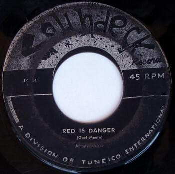 Album cover art for "Red Is Danger" by John Arlington Moore & The Skatalites