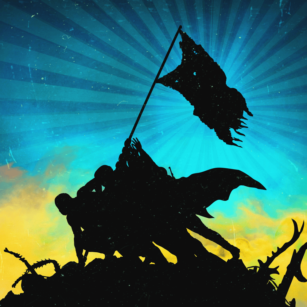 Album cover art for "Helldivers Never Die" by RichaadEB