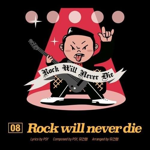 Album cover art for "Rock Will Never Die" by PSY