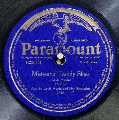 Album cover art for "Mistreatin’ Daddy Blues" by Ida Cox
