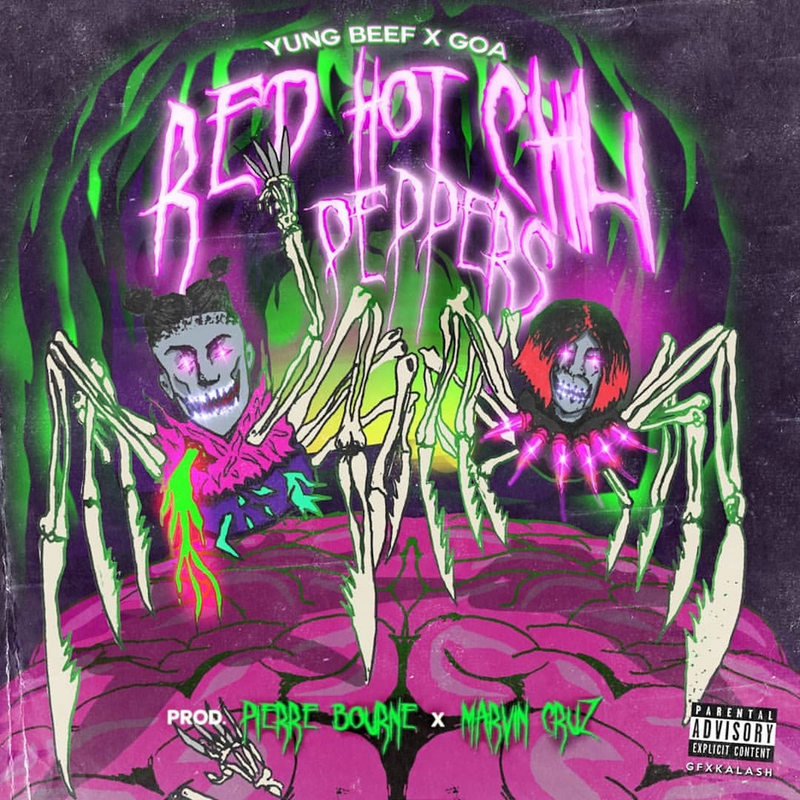 Album cover art for "Red Hot Chili Peppers" by Yung Beef & Marvin Cruz