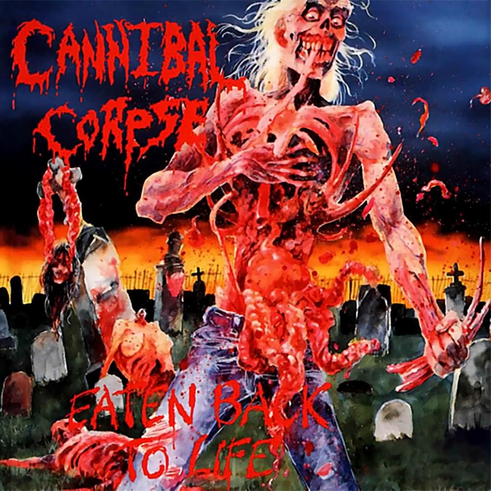Album cover art for "A Skull Full of Maggots" by Cannibal Corpse