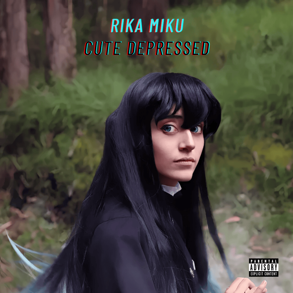 Album cover art for "Cute Depressed" by Rika Miku & 鏡音リン (Kagamine Rin)