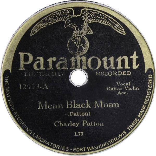 Album cover art for "Mean Black Moan" by Charley Patton