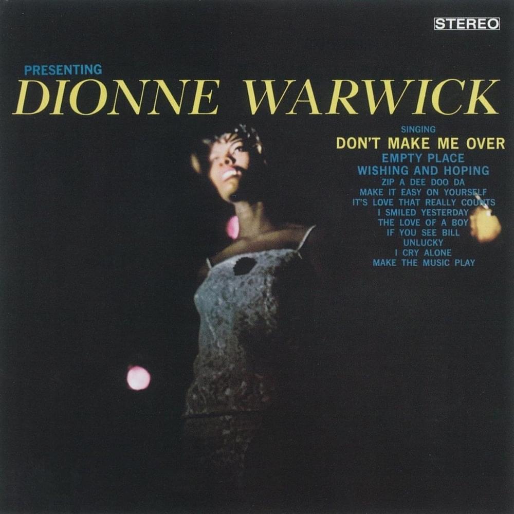 Album cover art for "I Cry Alone" by Dionne Warwick