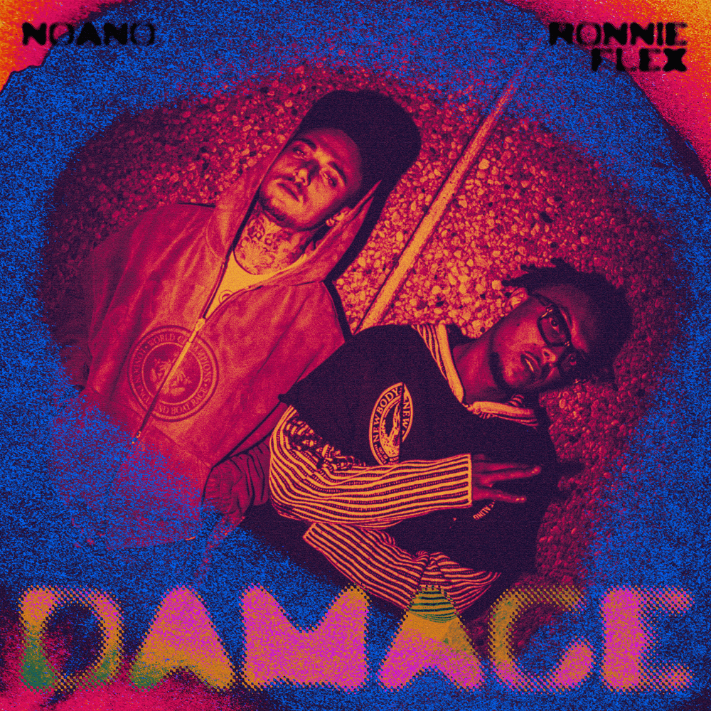 Album cover art for "Damage" by Noano & Ronnie Flex