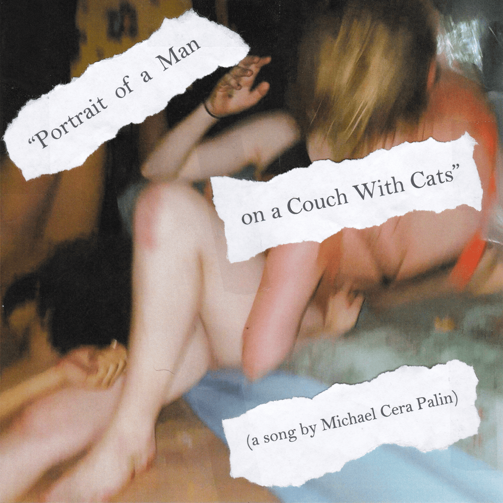 Portrait of a Woman on a Couch With Cats by Michael Cera Palin