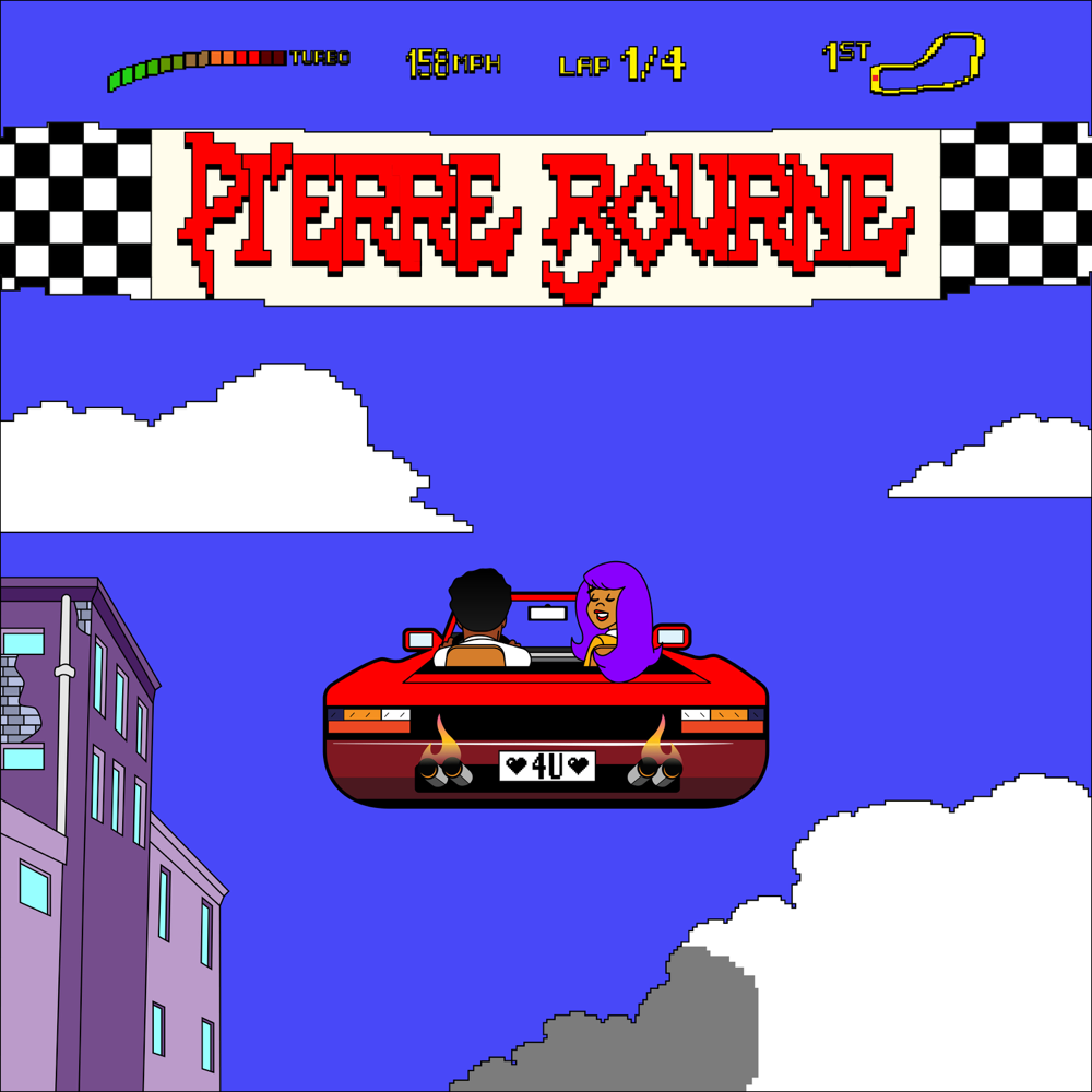 Album cover art for "4U" by Pi’erre Bourne