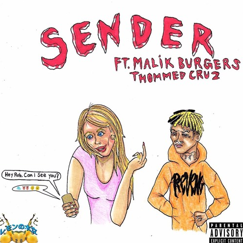 Album cover art for "Sender" by Rob $tone & Thommed Cruz & Malik Burgers