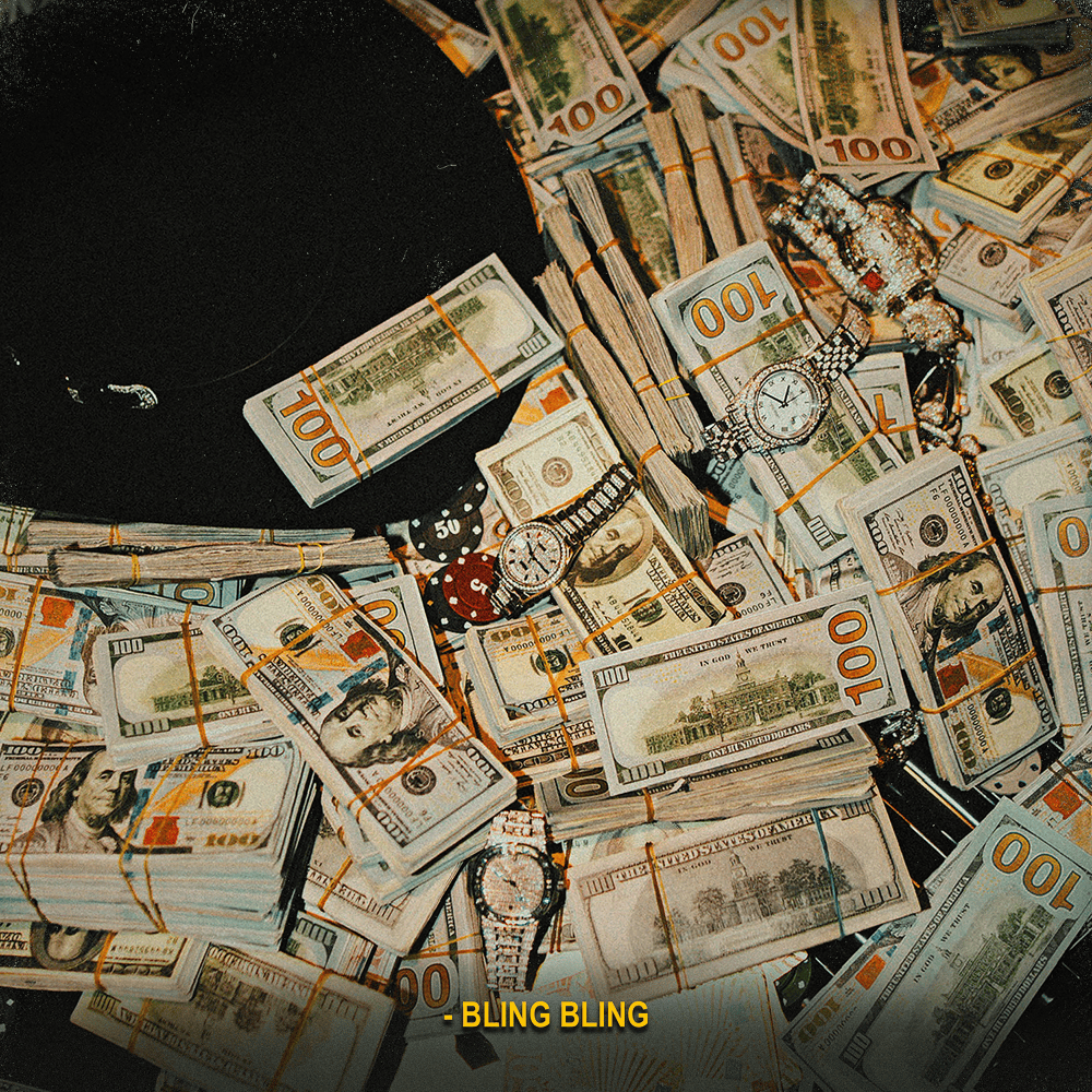 Album cover art for "BLING BLING" by Maluma