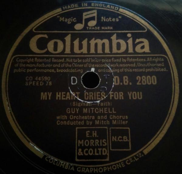 My Heart Cries for You by Guy Mitchell