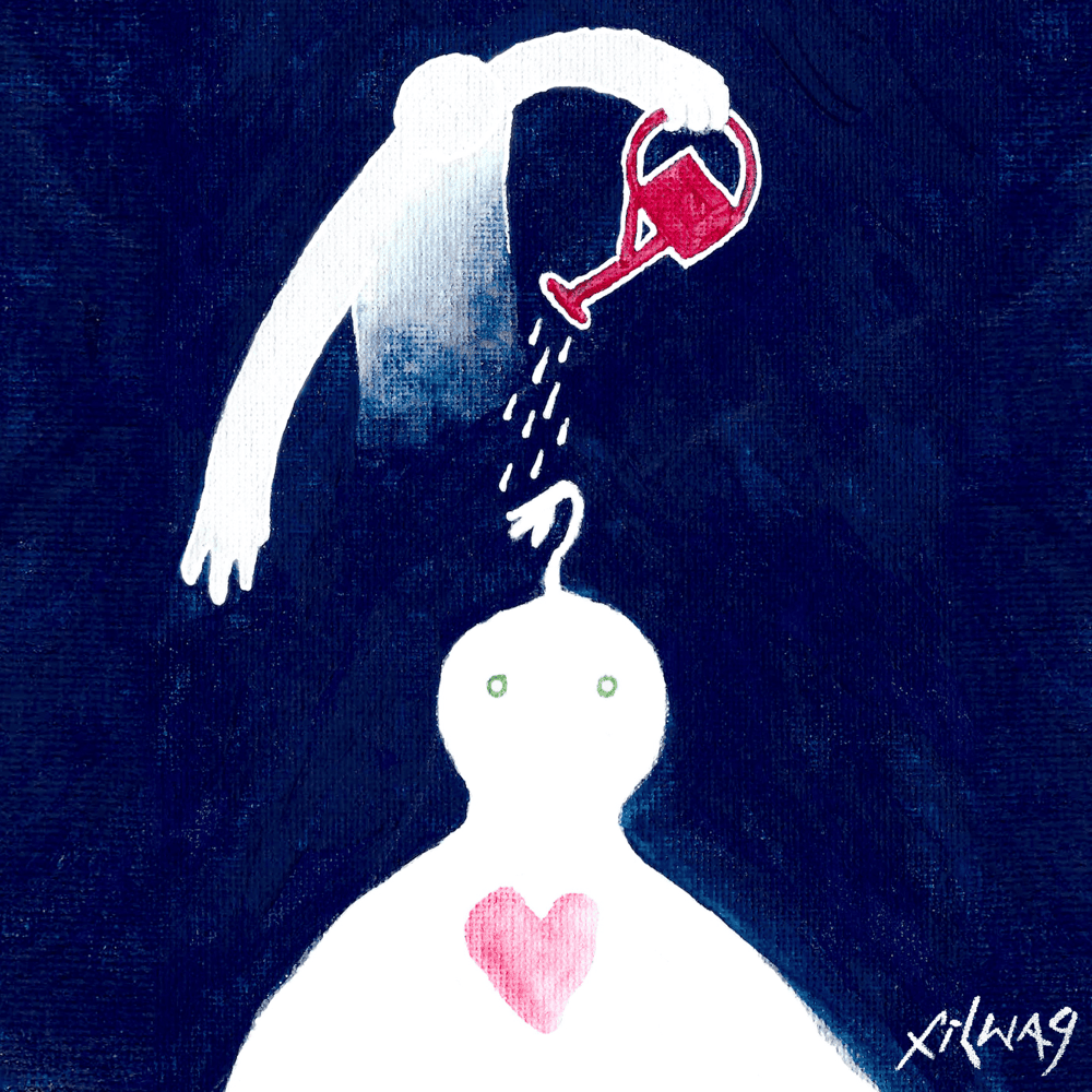 Album cover art for "Fall In Love With A Girl (Remix)" by Cavetown & Orla Gartland