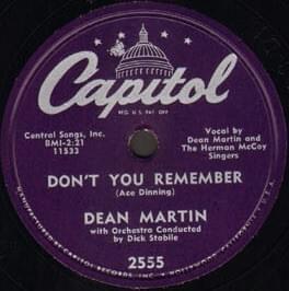 Album cover art for "Don’t You Remember?" by Dean Martin