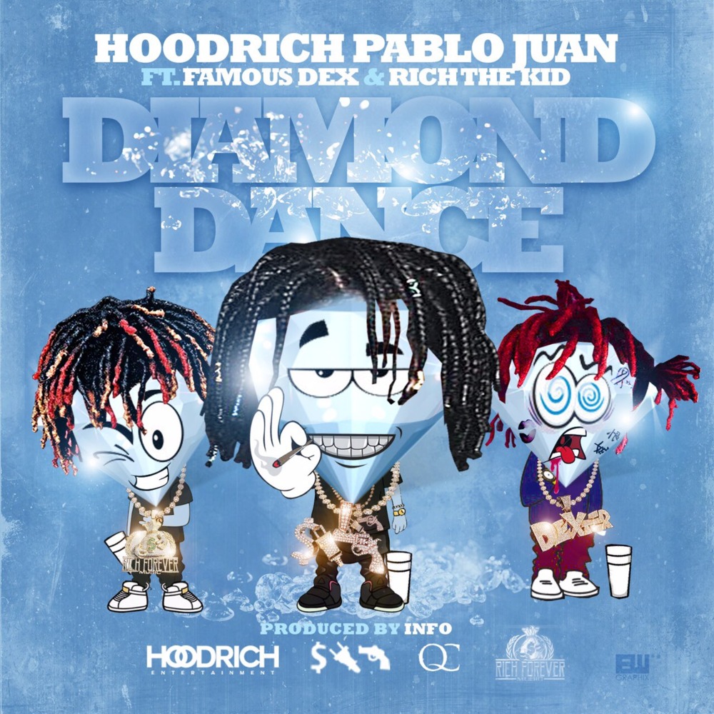 Album cover art for "Diamond Dance" by Hoodrich Pablo Juan & Rich The Kid & Famous Dex