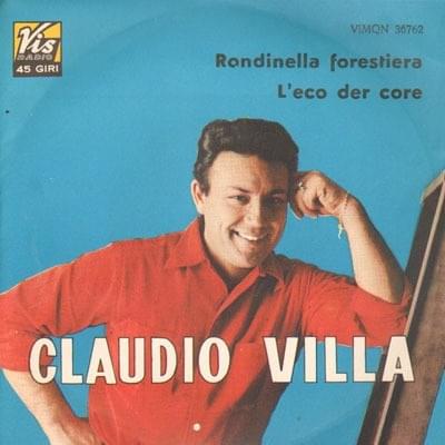 Album cover art for "Rondinella forestiera" by Claudio Villa