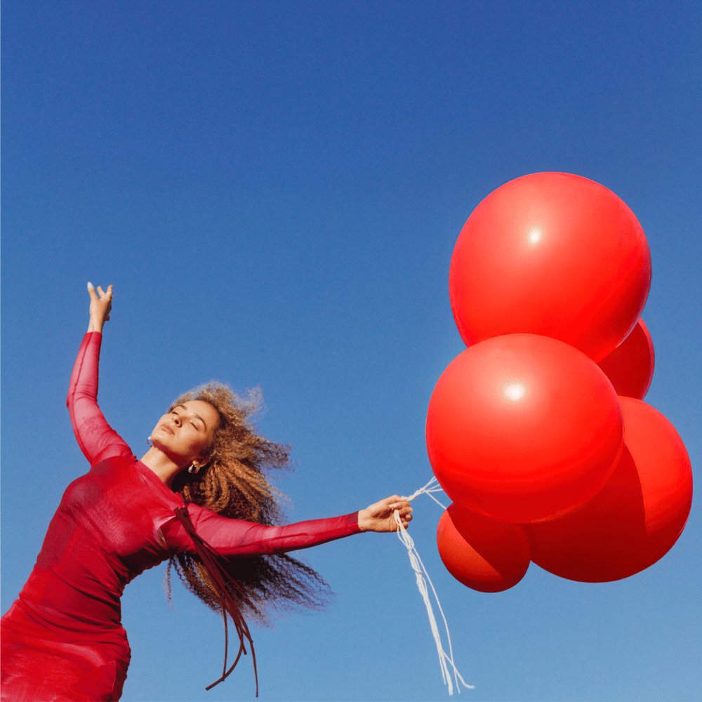 Album cover art for "red flags & love hearts" by Ella Eyre
