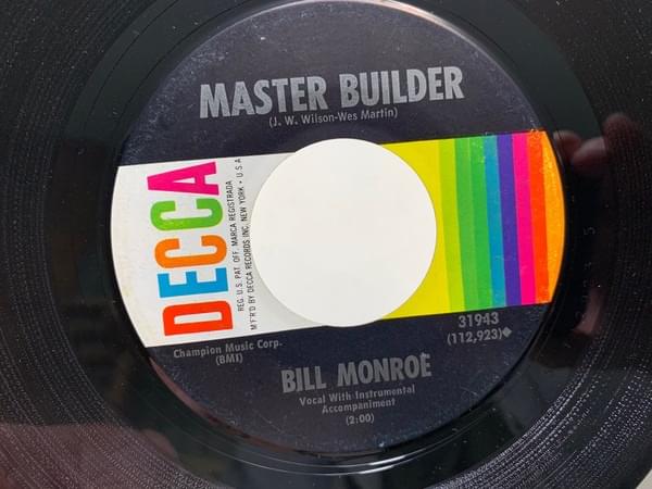 Album cover art for "Master Builder" by Bill Monroe