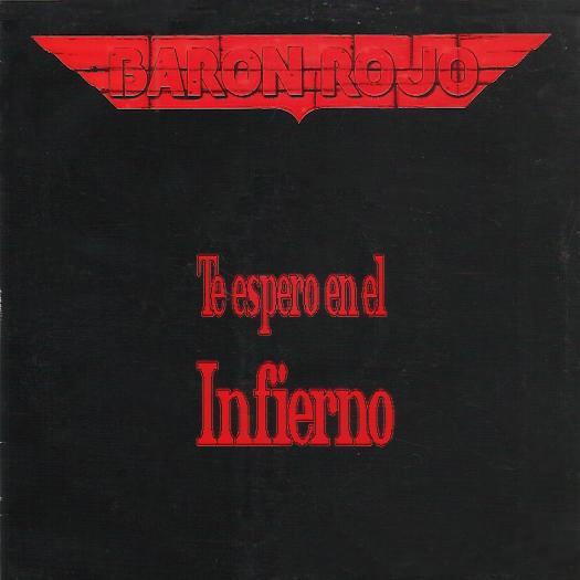 Album cover art for "Te Espero En El Infierno" by Barón Rojo