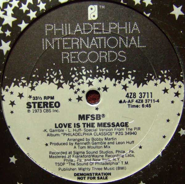 Album cover art for "Love is the Message" by MFSB