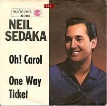 Album cover art for "One Way Ticket (To the Blues)" by Neil Sedaka