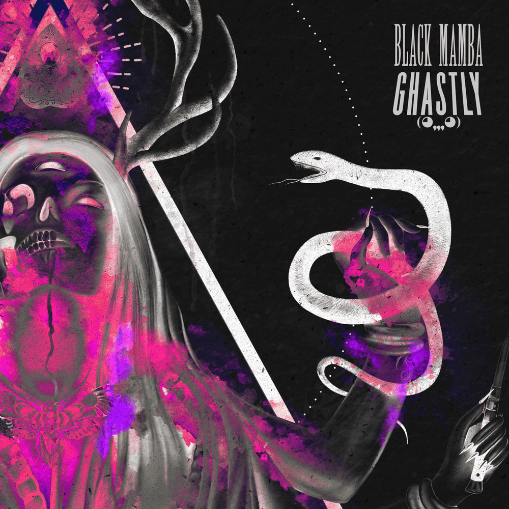 Album cover art for "Black Mamba" by Ghastly