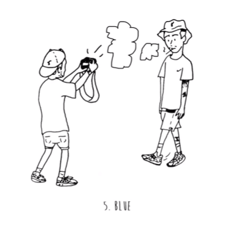 Album cover art for "Blue" by Rels B