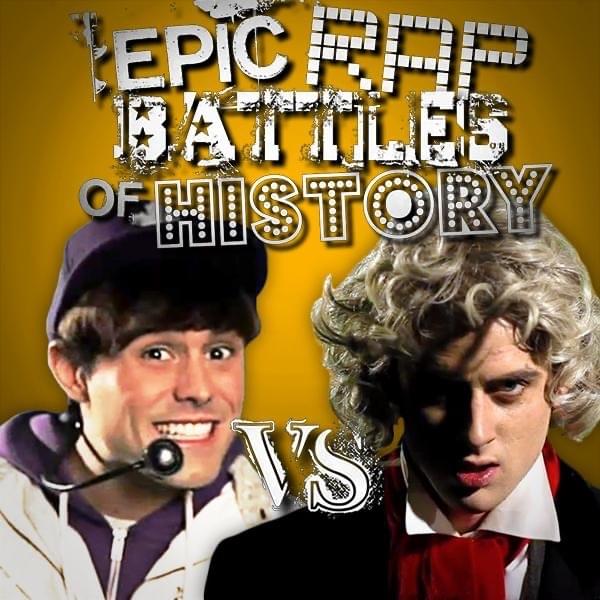 Album cover art for "Justin Bieber vs Beethoven" by Epic Rap Battles of History & Nice Peter & Alex Farnham
