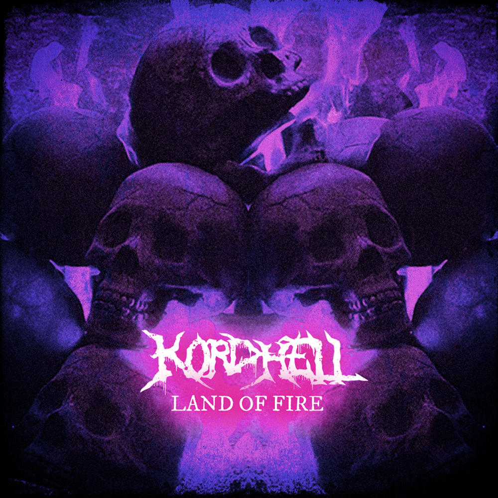 Album cover art for "LAND OF FIRE (Sped Up)" by Kordhell