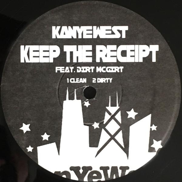 Album cover art for "Keep the Receipt" by Kanye West & Ol’ Dirty Bastard