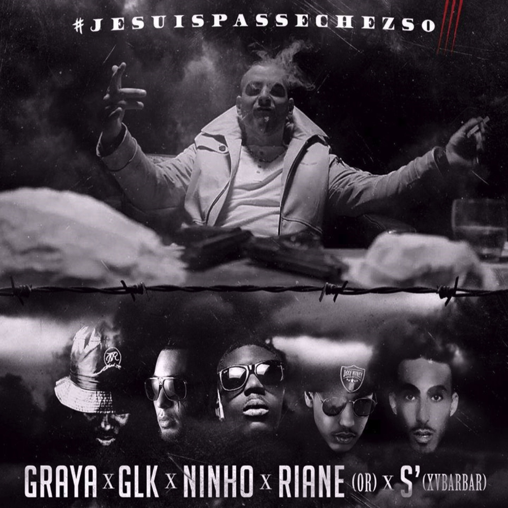 Album cover art for "#Jesuispasséchezso : Épisode 3 / Mortal Kombat" by Planète Rap & Graya & GLK & Ninho & Riane & The S