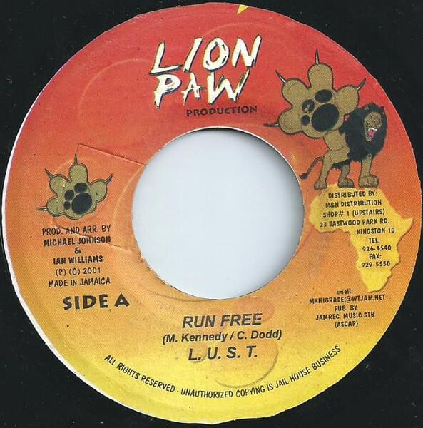 Album cover art for "Run Free" by L.U.S.T. (Reggae Group)