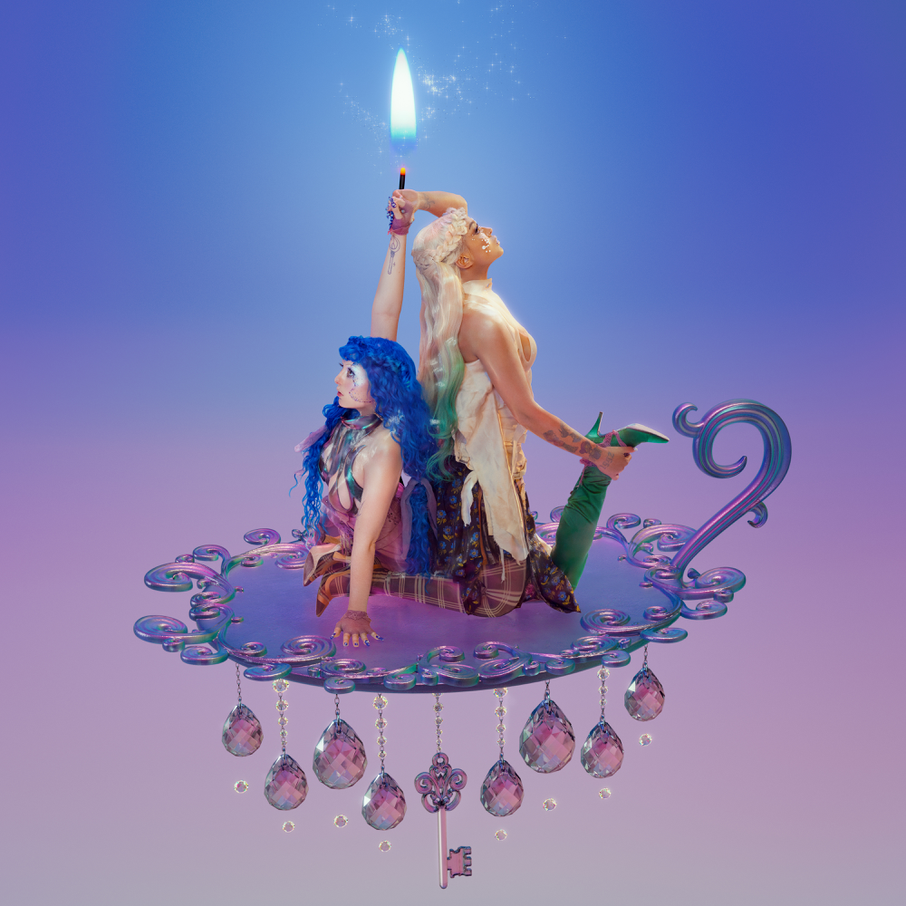 Album cover art for "Slumber Party" by Ashnikko & Princess Nokia