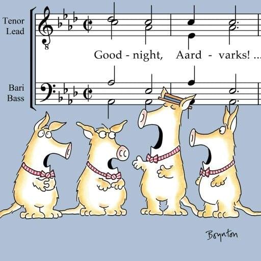 Album cover art for "The Intermission Song!" by Aaaardvarks & Michael Gross & Devin McEwan & Joe Grifasi & Mark Linn-Baker