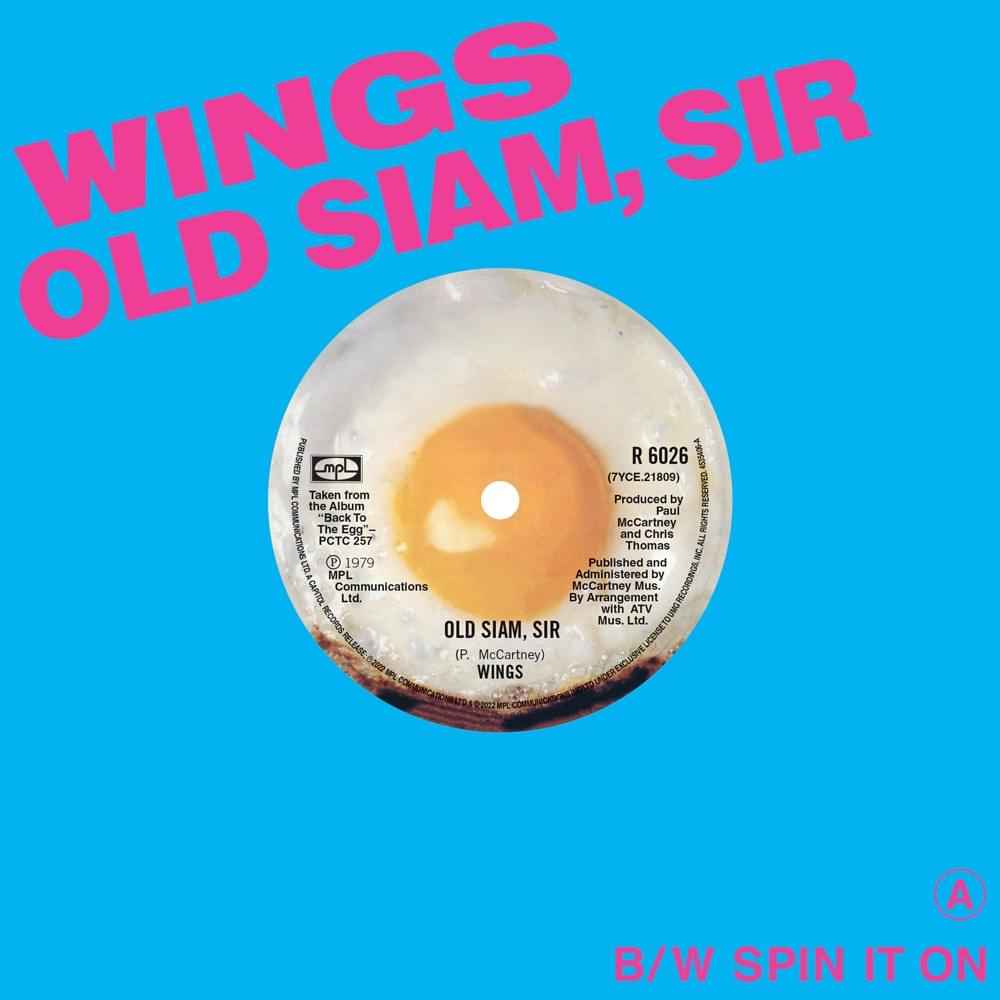 Album cover art for "Old Siam, Sir" by Wings