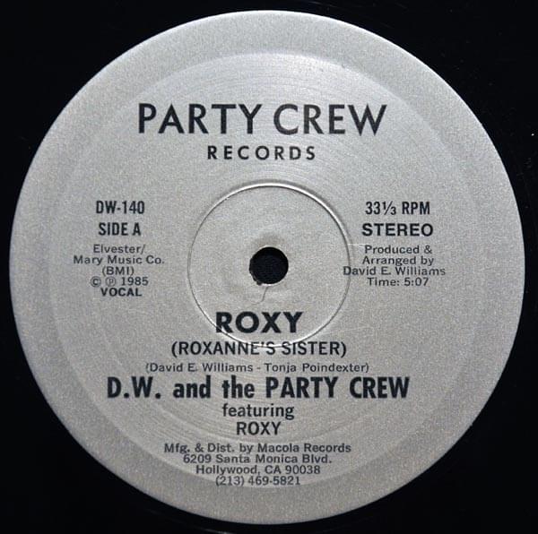 Album cover art for "Roxy (Roxanne’s Sister)" by D.W. & The Party Crew